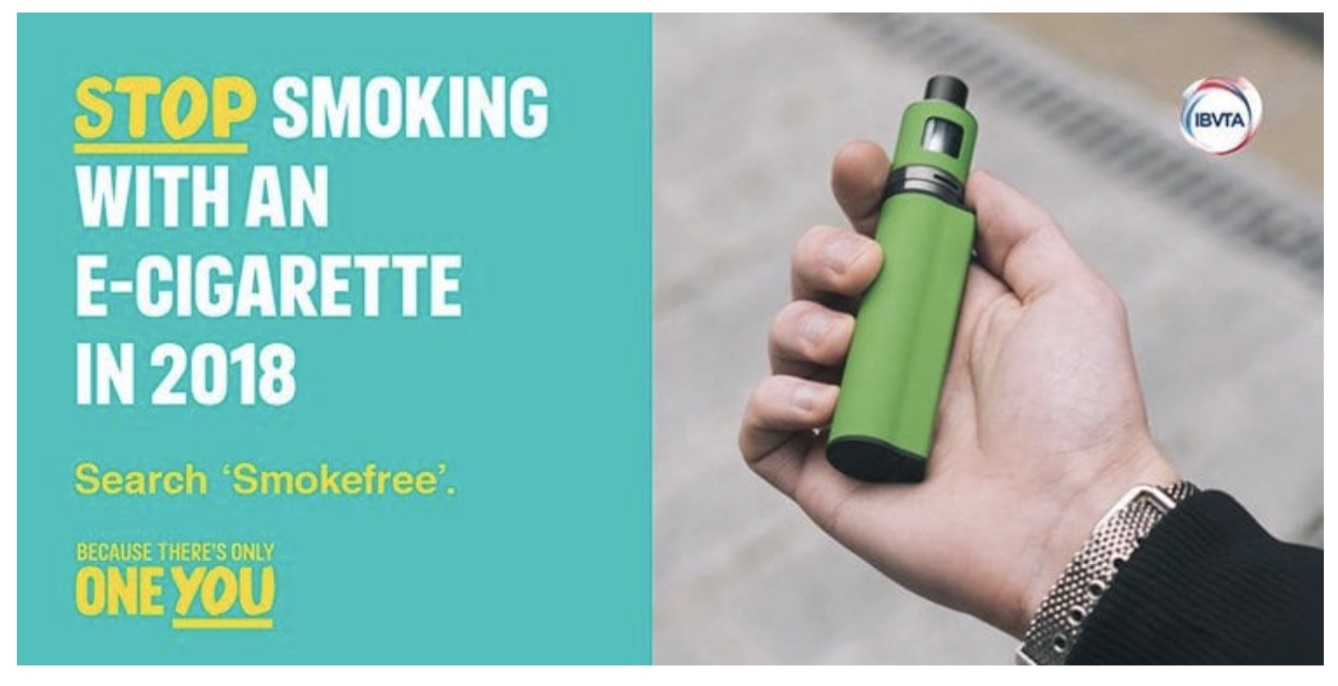 Public Health England advertising promoting e-cigarettes to quit smoking/